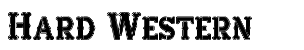 Hard Western font preview